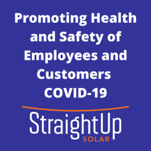 Image explaining we are promoting the health and safety of employees and customers around COVID-19