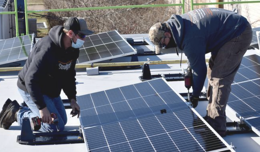 Solar Installers working on ACES installation