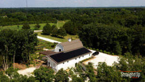 Lavender Farm with Solar Array on Roof