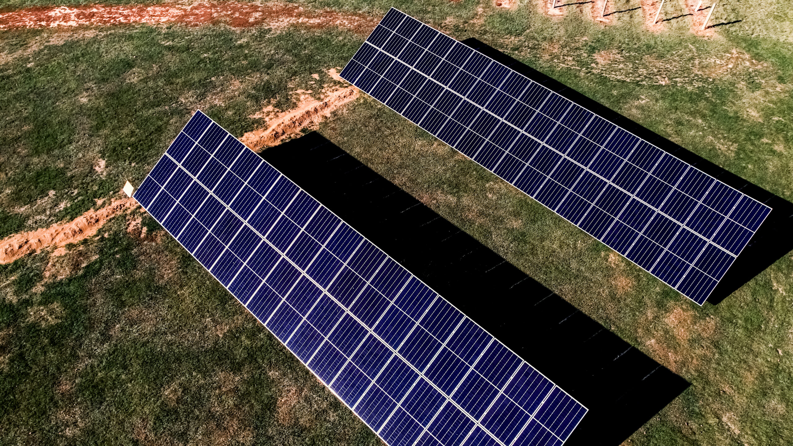 Illinois small business solar installation featuring two ground mounts for Alto Vineyards