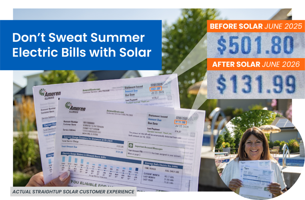 Real Illinois Homeowner's Electric Bill Before and After Solar | StraightUp Solar