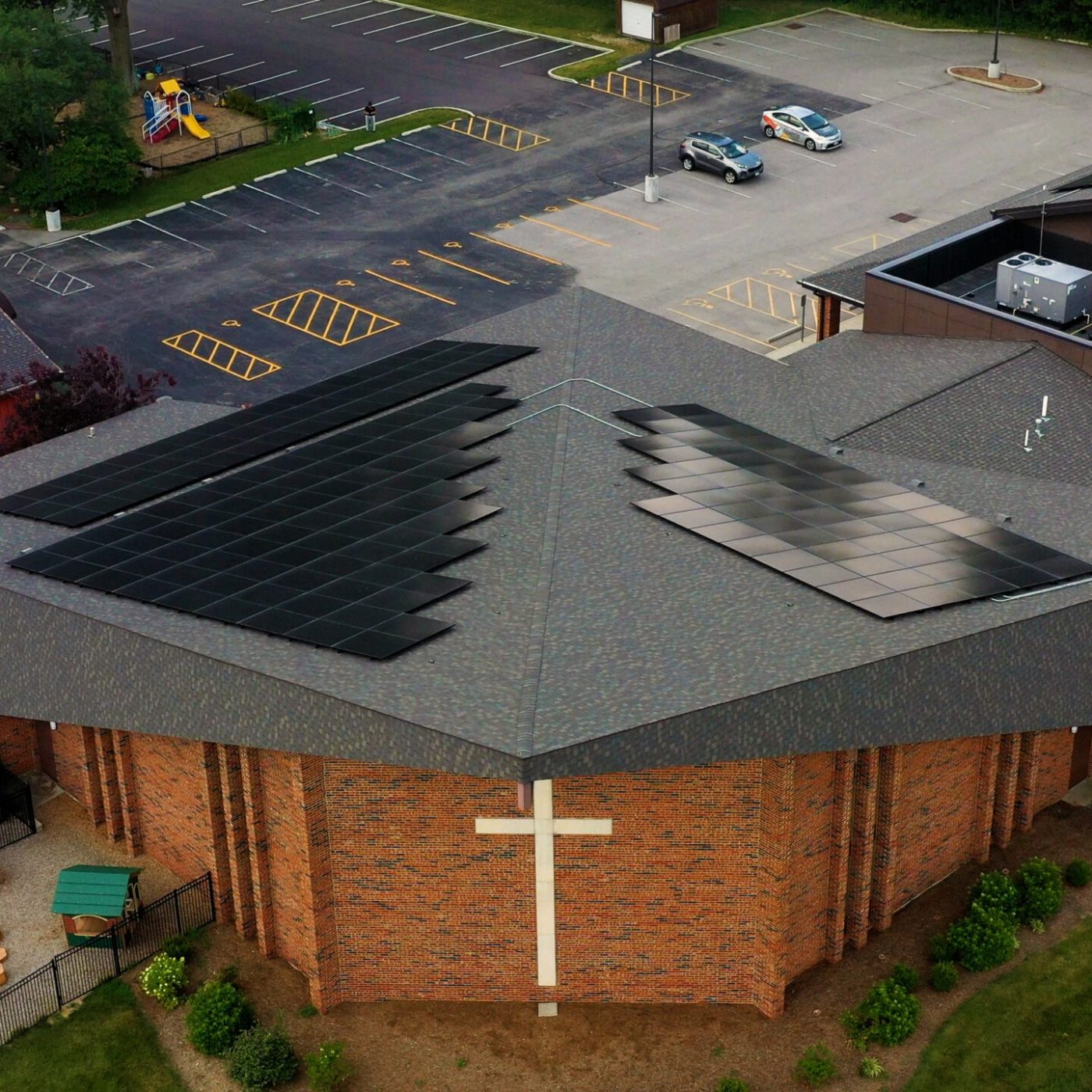 Rooftop Solar Installation on Faith Lutheran Church by StraightUp Solar