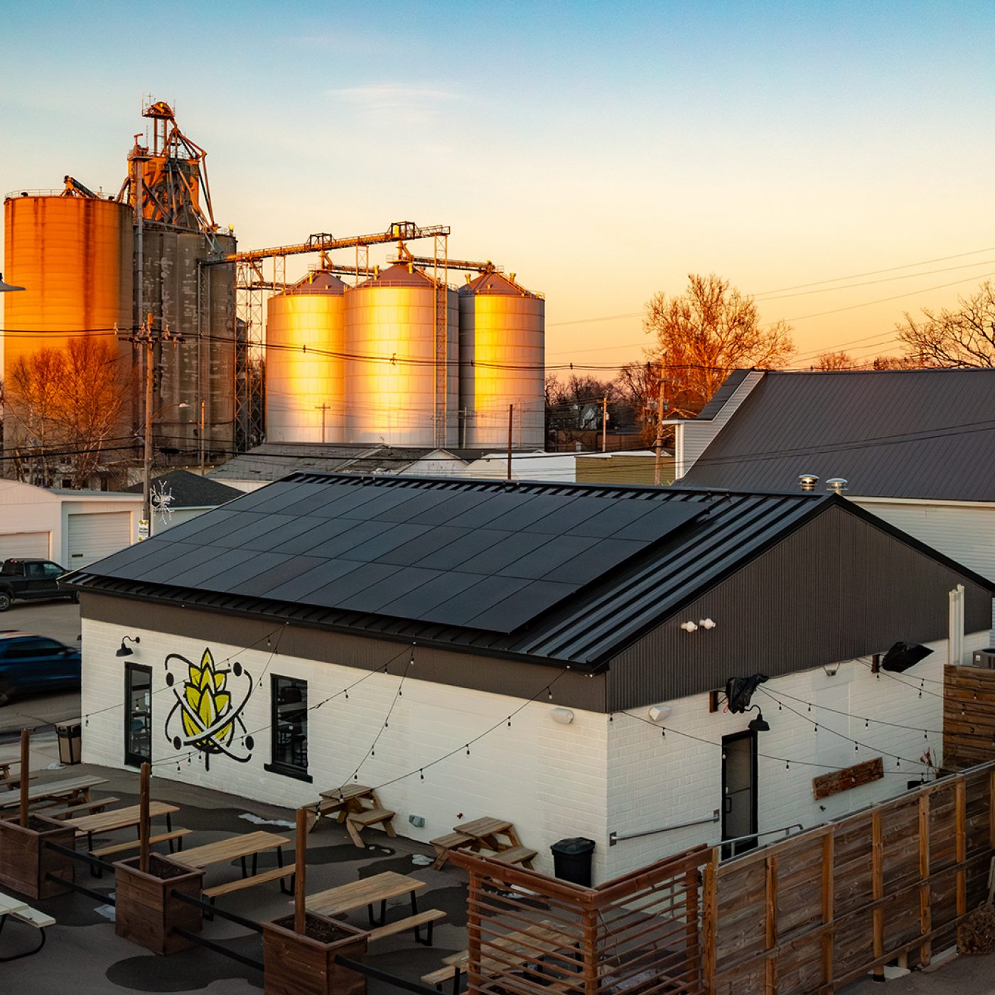 Analytical Brewing Commercial Rooftop Solar Array | Beauty Shot | StraightUp Solar